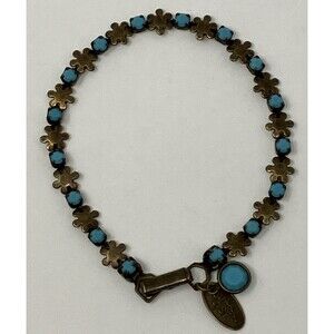 Liz Palacios Faux Turquoise Tennis Bracelet Vintage ~7”